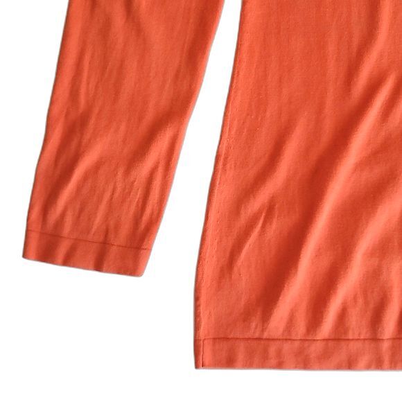 IMMA Orange Long Sleeve Casual Lightweight Cardigan Sweater size S - Picture 3 of 10